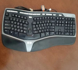 Microsoft Natural Ergonomic Keyboard 4000 v1.0 Wired USB KU-0462 Tested Working - Picture 1 of 13