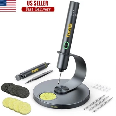 Portable Wireless Soldering Iron Fast Heat Adjustable Temp 390F-840F 12W 16W New - Image 1 of 4