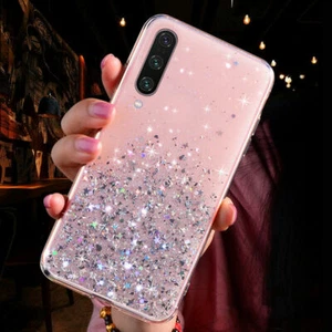 Coque téléphone caoutchouc pailleté TPU souple pour Samsung Galaxy A70 A16 A40 A20E A55 - Photo 1 sur 16