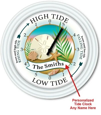 Tide Clock Beach Shell - Times Of Tides - Starfish Seashell Atlantic Ocean GIFT - Image 1 of 2