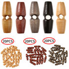 20PCS OLIVE WOODEN TOGGLE BUTTONS SEWING COAT IMITATION HORNS DECORATION BUCKLE