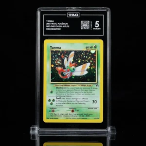 Yanma 2001 WOTC Pokemon Neo Discovery #17/75 Holo Graded TAG 5 1ST RANKED - Picture 1 of 9