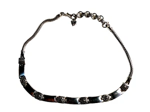 Very Heavy Silver Chain 19 Inches 56 Grams Toggle Clasp Thick Silver Plated - Picture 1 of 4