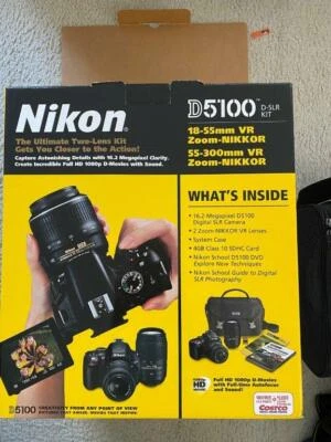 Nikon D D5100 16.2MP Digital SLR Camera - Black (Kit w/ AF-S DX VR 18-55mm... - Image 1 of 3