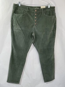 Universal Thread Damen Gr. 18/34R Grün Stretch Cord High-Rise Skinny Hose - Bild 1 von 12