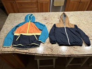 Gymboree Boys Large (10-12) & Medium/Lined (7-8) Hooded Windbreakers (Zip) - Bild 1 von 11
