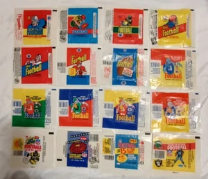 Lot of 16 Football Wrappers 1978-1989 Topps Fleer Vintage Sports VG-EX - Bild 1 von 5