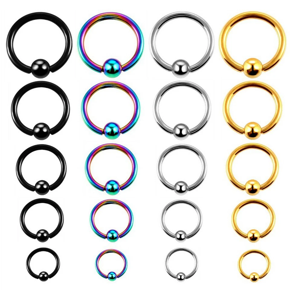 NASENPIERCING SEPTUM BCR KLEMMRING LIPPEN HELIX TRAGUS RING OHR INTIM PIERCING - Bild 1 von 1