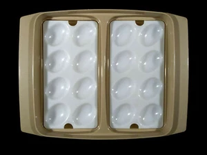 Vintage Tupperware Taupe Divided Egg Tray with Egg Holder Inserts - NO SEAL - Picture 1 of 9