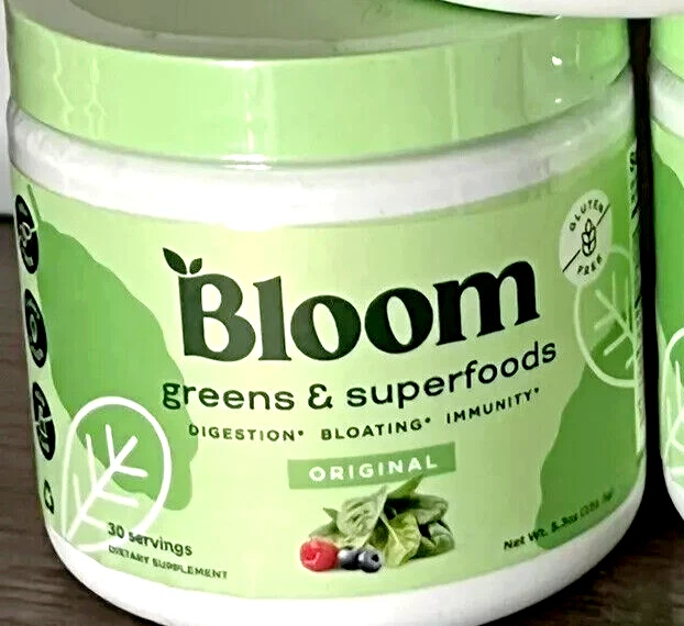 Bloom Greens & Superfoods Supplement Powder Coconut 6.51 Oz 30 Exp2/26