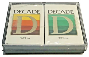 Tarjetas de juego de cigarrillos de doble mazo de década de Stardust en estuche de plástico - Imagen 1 de 10