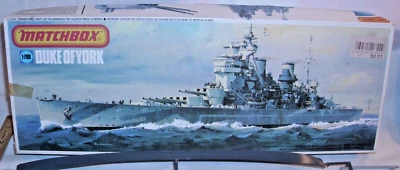 MATCHBOX DUKE OF YORK BRITISH BATTLE CRUISER WWII SHIP PLASTIC MODEL KIT  BOXED - Image 1 of 4