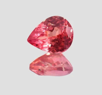 Piedra preciosa suelta 10,05 ct natural bi color rosa naranja zafiro pera 13x11 mm Foto 1 de 4
