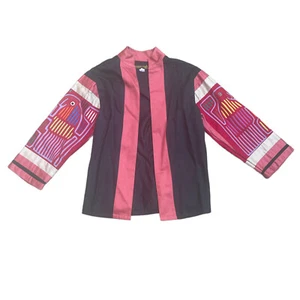 ¿Elefante Kuna Mola vintage hecho a mano? Chaqueta Abrigo Mujer Bordado Talla Mediana - Imagen 1 de 7