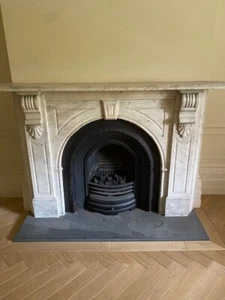 Victorian Arched Carrara Marble Fireplace Surround 6a - Picture 1 of 10