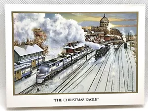 LOT 10: Vtg John Bromley The Christmas Eagle Missouri River Train Greeting Cards - Picture 1 of 5