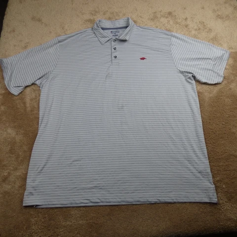 Arkansas Razorbacks Polo Adult XXL Gray Football Champion Mens 7.15* Cover