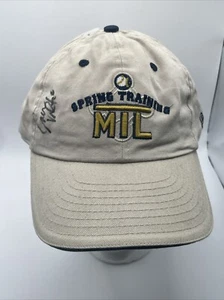 Gorra de béisbol firmada autografiada por MILWAUKEE BREWERS entrenamiento de primavera New Era - Imagen 1 de 16