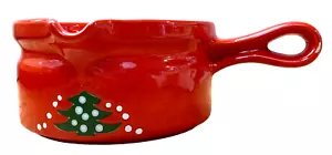 Vintage Waechtersbach Christmas Tree Red Gravy Bowl With Handle West Germany - Picture 1 of 5