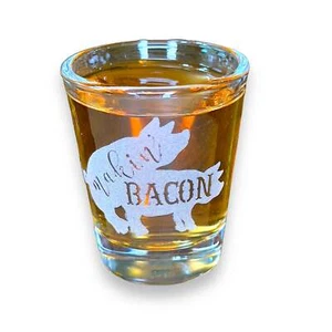 2oz Makin Bacon Shot glass - Picture 1 of 10