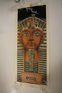 Fidelity Savings Poster (W14/JSF6) Print Frank Carson 1978 Egyptian Pharaoh - Picture 1 of 11