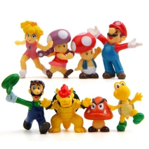 8 Stck./Set 3-7 cm Super Mario Bros PVC Actionfigur Spielzeug Puppen Mario Luigi Yoshi - Bild 1 von 2