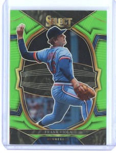 2023 FRANK VIOLA PANINI SELECT #60 NEON GREEN PRIZM #ED 66/75!!