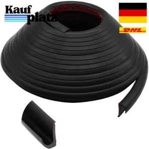Gummi Regenrinnen Dachleitung 5m J Form Schwarz Auto Wohnwagen - Bild 1 von 8