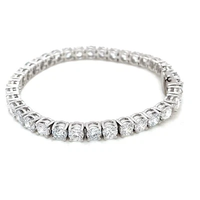 Elegant 14K White Gold Lab Diamond Tennis Bracelet 0.35 Pointers – Gift for Her - Image 1 of 4