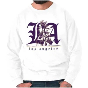 Los Angeles LA California City Palm Trees Womens or Mens Crewneck Sweatshirt - Picture 1 of 7