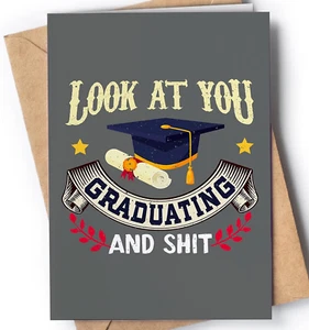 Funny Graduation Card - 2025 - College & High School - for Granddaughter & Grand - Picture 1 of 12