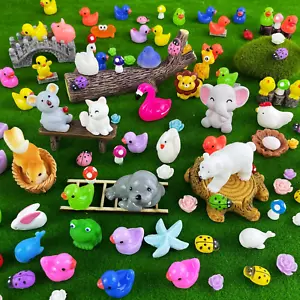 HAVAGDTM 110 PCS Mini Animal Figures Mini Duck Figures Miniature Garden Decor fo - Picture 1 of 12