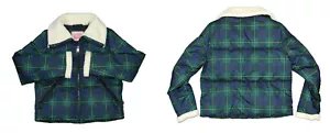 Levi's Plaid Zipper Front Funnel Neck Zip Pockets Women's Jacket M NWT Green - Picture 1 of 1