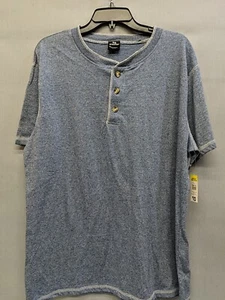 NWT DT Revolution Mens Blue Button Short Sleeve Shirt Size XL - Picture 1 of 6