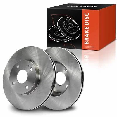 2x Front Disc Brake Rotors for Ford Escort 91-03 Mazda MX-3 92-96 Mercury Tracer - Image 1 of 4