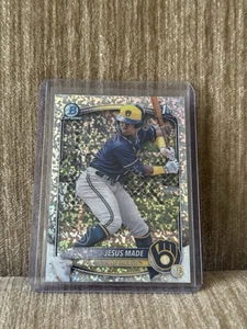 2025 Bowman Chrome #BCP-50 Jesus Made Prospect Mini Diamond 1st Refractor Brewer - Picture 1 of 2