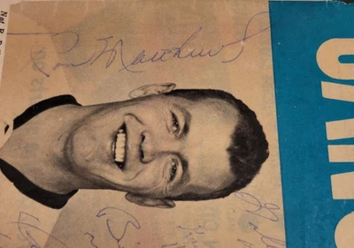 RON MATTHEWS SIGNED AUTOGRAPH CUT HOCKEY WHL VANCOUVER CANUCKS PORTLAND BUCKAROO - Image 1 of 3