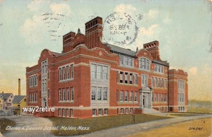 Postal MA Malden Charles A. Daniels School Daniels Street Massachusetts 1916 - Imagen 1 de 2