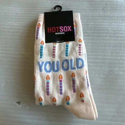 NEW Womens HOT SOX Birthday Ankle Socks  "YOU OLD” - Image 1 of 3
