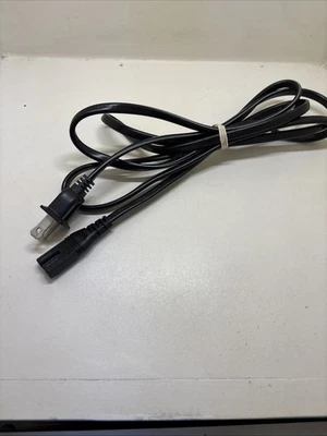 ⚡ Universal 2-Prong Power Cord Cable Figure-8 C7 AC Adapter – 6FT Black - Image 1 of 4