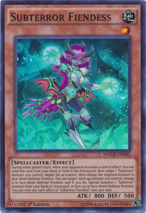 Subterror Fiendess - MACR-EN082 - Super Rare - 1st Edition Near Mint Maximum Cri - Image 1 of 1
