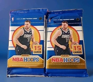2024-25 Panini NBA Hoops Basketball - 15 Card Factory/2 Sealed Packs Brand New - Picture 1 of 2