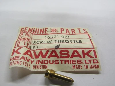 TORNILLO DE PARADA DE CARBURADOR KAWASAKI 1971-1980 MT1 KV75 # 16021-001 NUEVO DE STOCK Foto 1 de 2