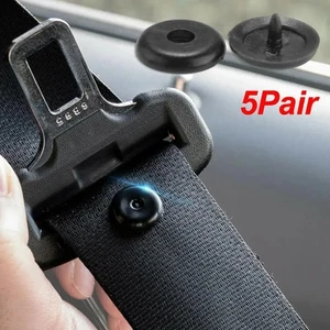 5Pair Universal Clip Seat Belt Stopper Buckle Button Fastener Safety Accessories - Picture 1 of 11