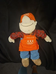 Vintage Home Depot Homer D Poe 18” Plush Stuffed Toy 90’s Mascot USA Olympics - Picture 1 of 14