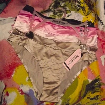 5 NUEVAS BRAGAS DE BIKINI JUICY COUTURE JC1703 5PKAQ MF SIN LÍNEAS PANTY CINTURA EN V L Foto 1 de 2