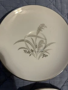 Wentworth Porzellan Untertasse für Tassen 4er Set Silber Weizen 7514 Eterna Form JAPAN - Bild 1 von 8