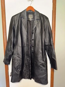 UNIFORM John Paul Richard Ledermantel Jacke mit Knopfleiste Größe 6 - Bild 1 von 12