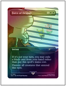 1x Force of Despair, Foil, Spongebob Schwammkopf Secret Lair Drop 1936, MTG NM - Bild 1 von 1
