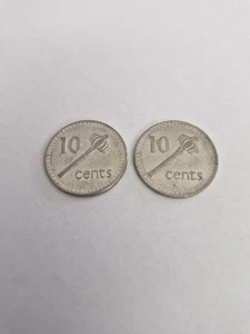 10c Fijian Coins 1990 and 1992 - Picture 1 of 17